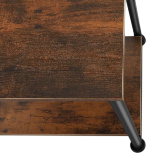 Sidobord Yonkers 38,5x30x51,5cm - Industriellt mörkt trä, rustikt