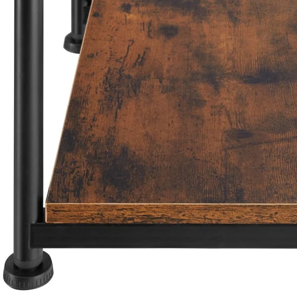 Sidobord Yonkers 38,5x30x51,5cm - Industriellt mörkt trä, rustikt