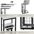 Miniatyrbild 4 av 8: Datorbord Rhea, C-form, med laddstation - vit