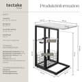 Miniatyrbild 6 av 8: Datorbord Rhea, C-form, med laddstation - vit