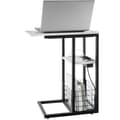 Miniatyrbild 8 av 8: Datorbord Rhea, C-form, med laddstation - vit