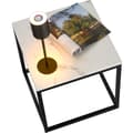 Miniatyrbild 9 av 9: Kvadratiskt sidobord Alysia i marmor - svart/vit