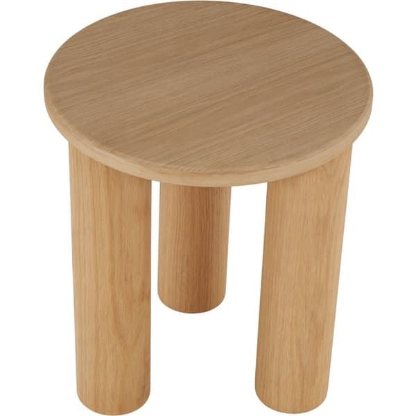 Rundt sidebord Sisi, ben af massivt træ - Lys eg