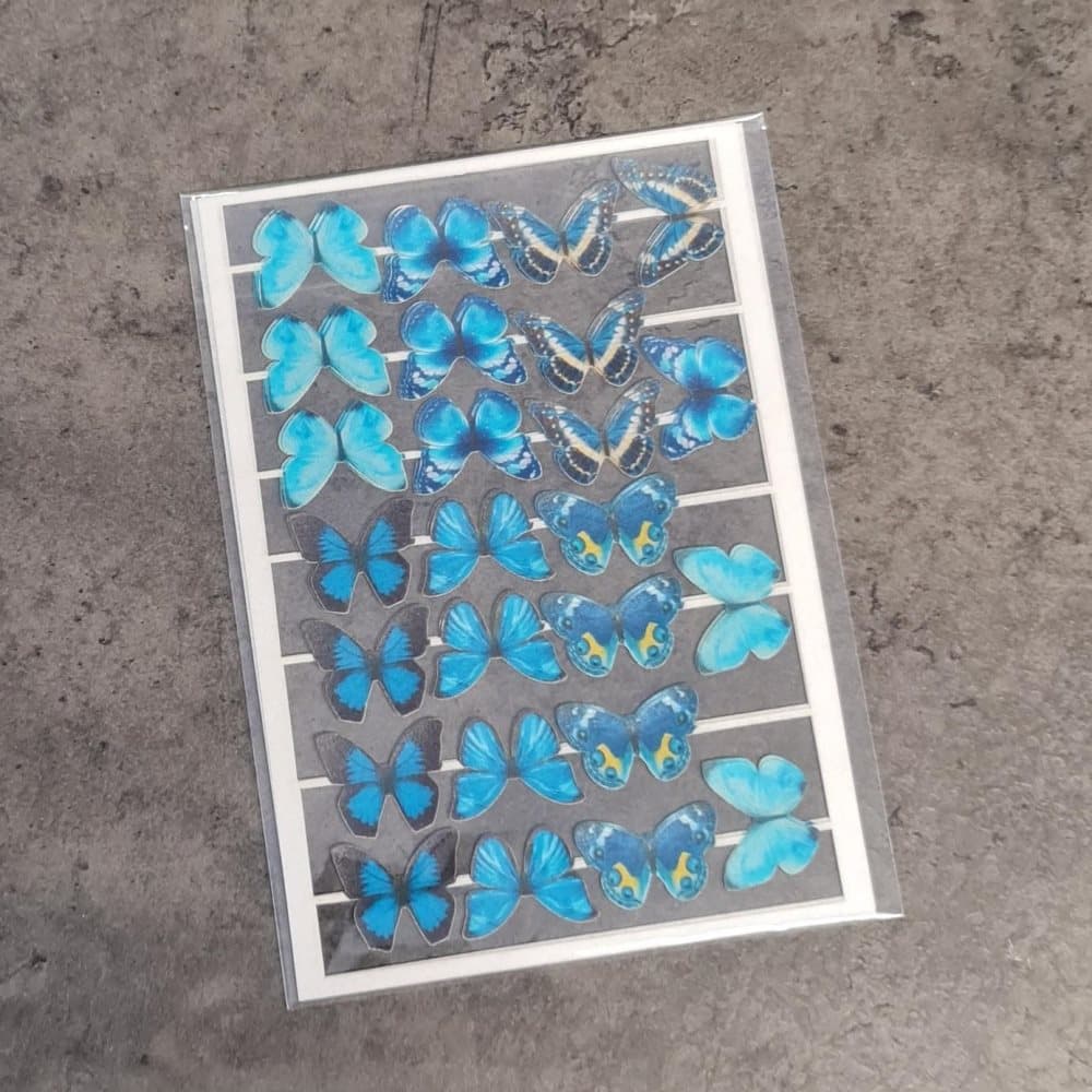 Beautiful Blue Mix 48 st Ätbara Fjärilar