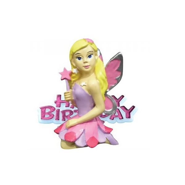 Creative Party Tillykke med fødselsdagen & Fairy Cake Topper Pink One Size