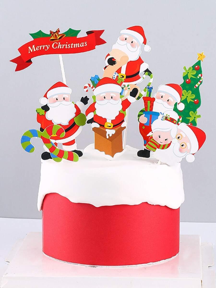 Christmas Santa Shaped Cake Topper