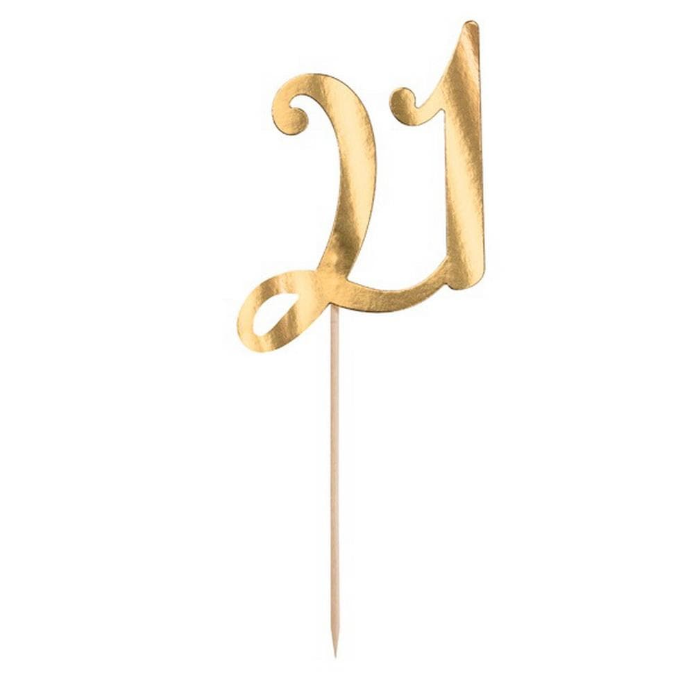 21 Gold Cake Topper 1st