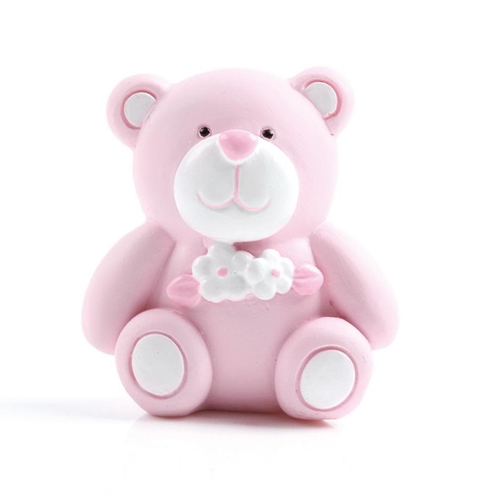 Pink Baby Bear Cake Topper Polystone