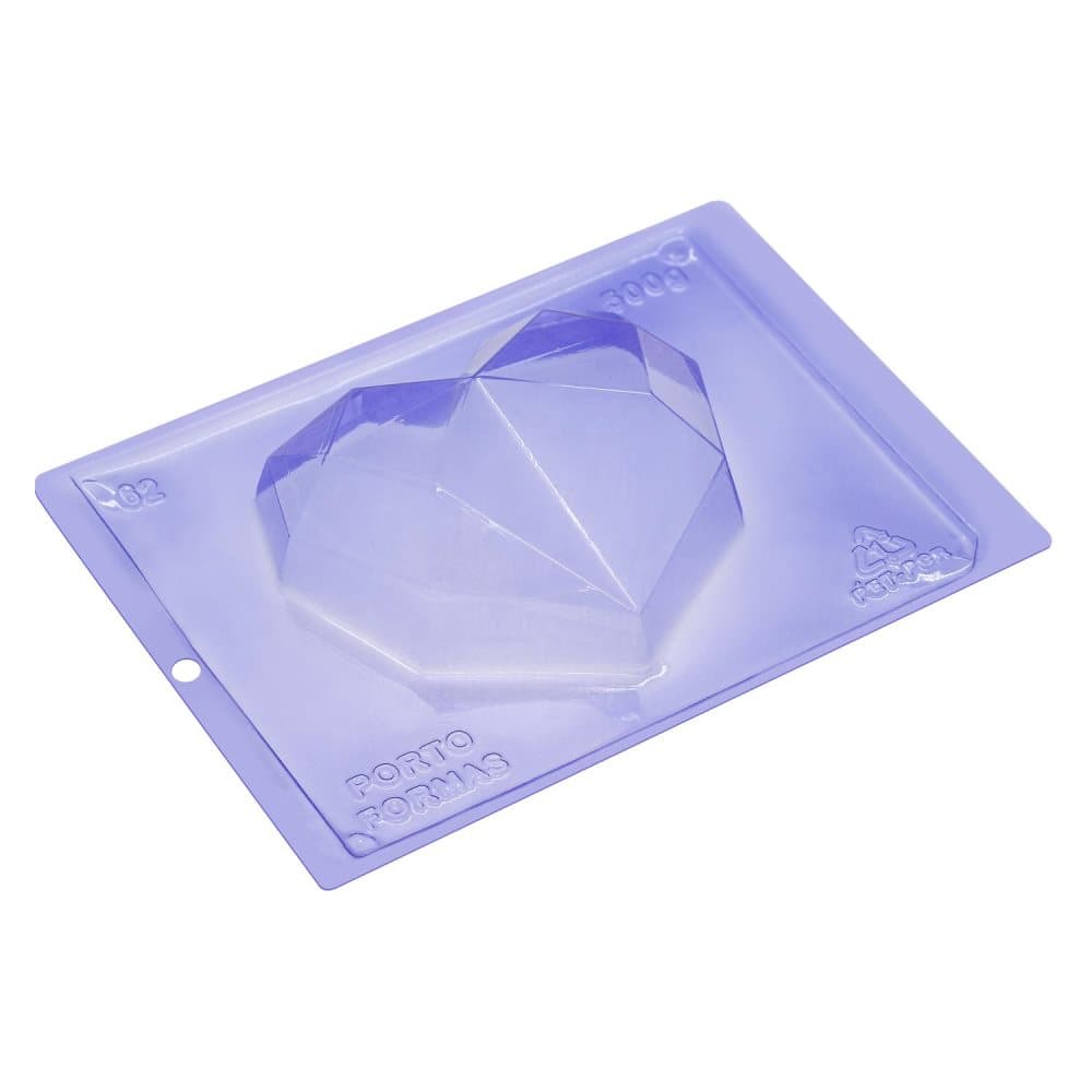 Geometriskt Hjärta 14cm 3-Parts Mold Portoformas