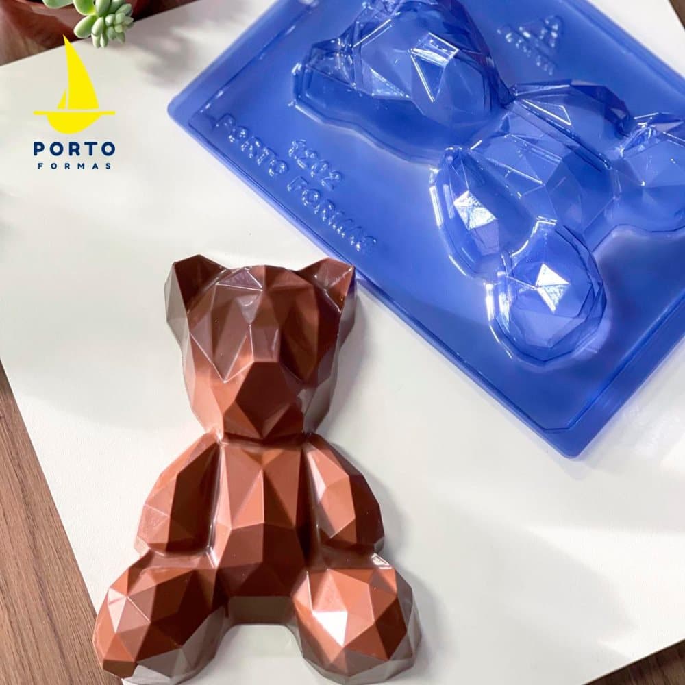 Geometrisk Nalle 3-Parts Mold Portoformas