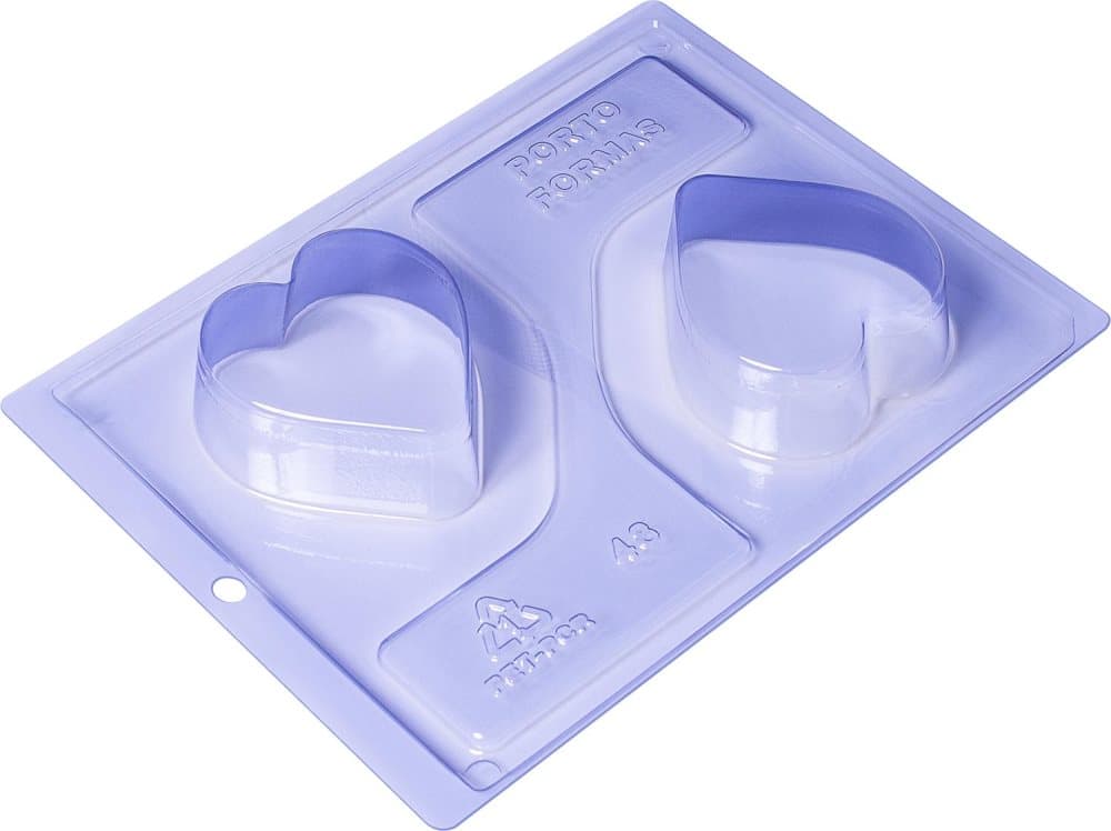 Two Hearts 7cm 3-Parts Mold Portoformas