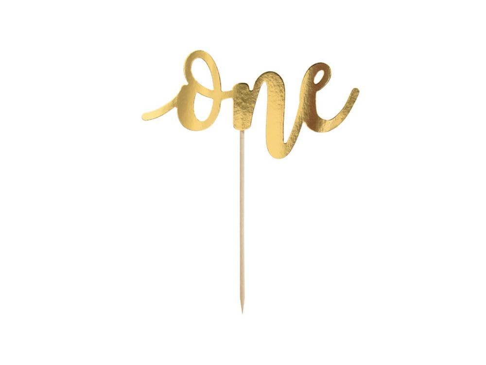 One Gold Cake Topper 1st