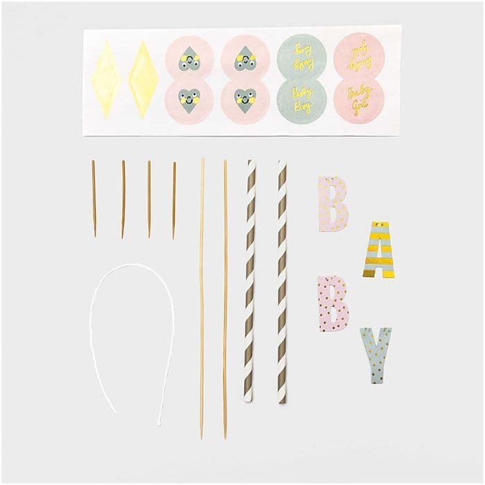 Cake Topper - Baby Boy/Girl - 6 st