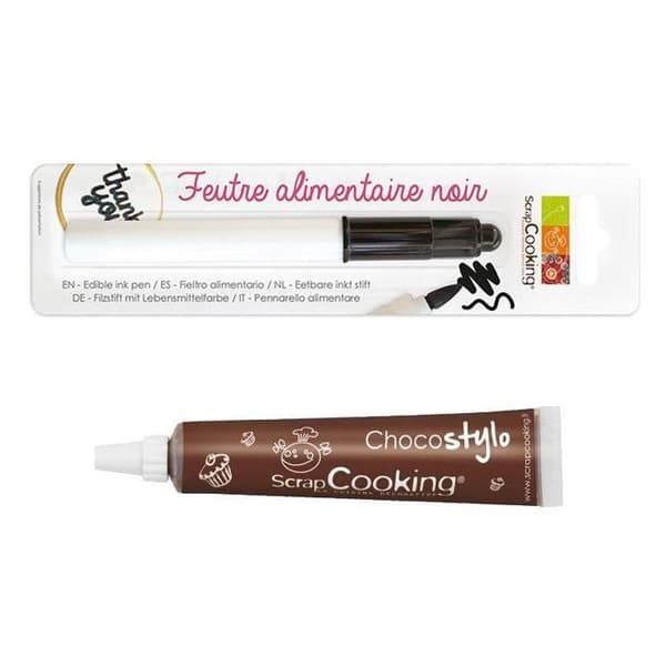 Chokladpenna + Svart ätbar markör