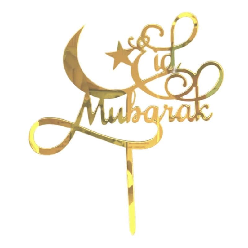 Eid Mubarak Cake Topper Guld - 1st