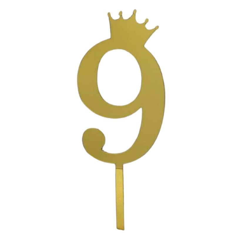 Nr.9 Cake Topper - 1s
