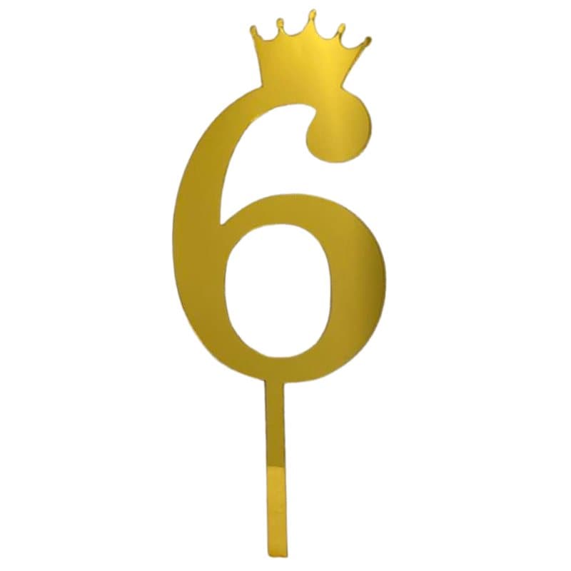 Nr.6 Cake Topper - 1st