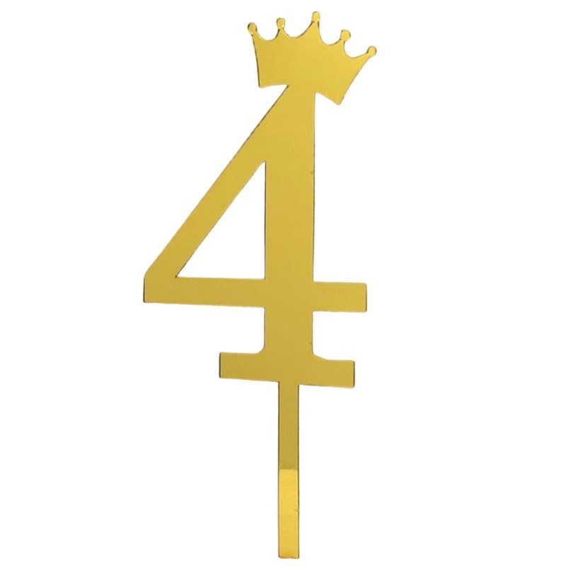 Nr.4 Cake Topper - 1st