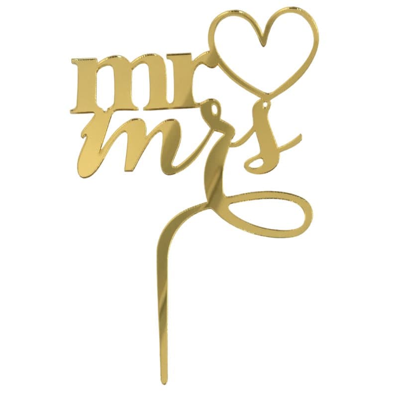Mr & Mrs Heart Topper - 1st