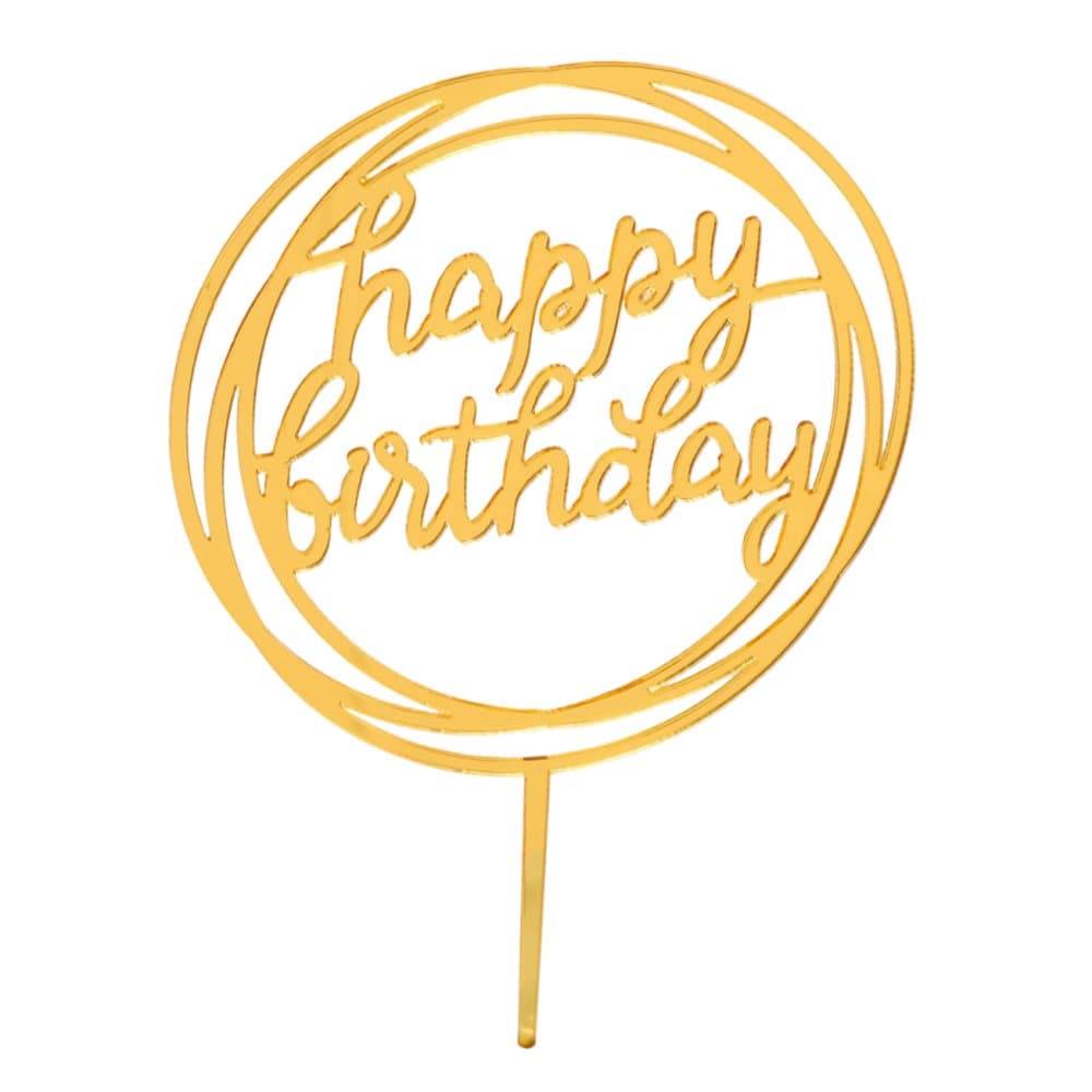 Happy Birthday Guld Cake Topper - 1st