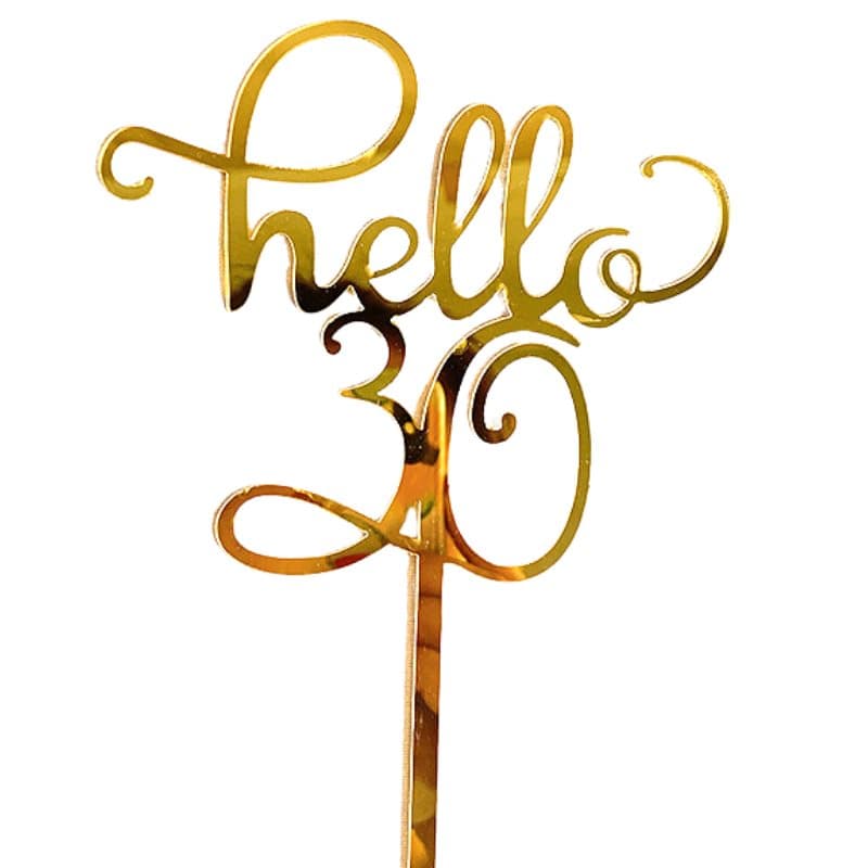 Hello 30 Cake Topper - 1st