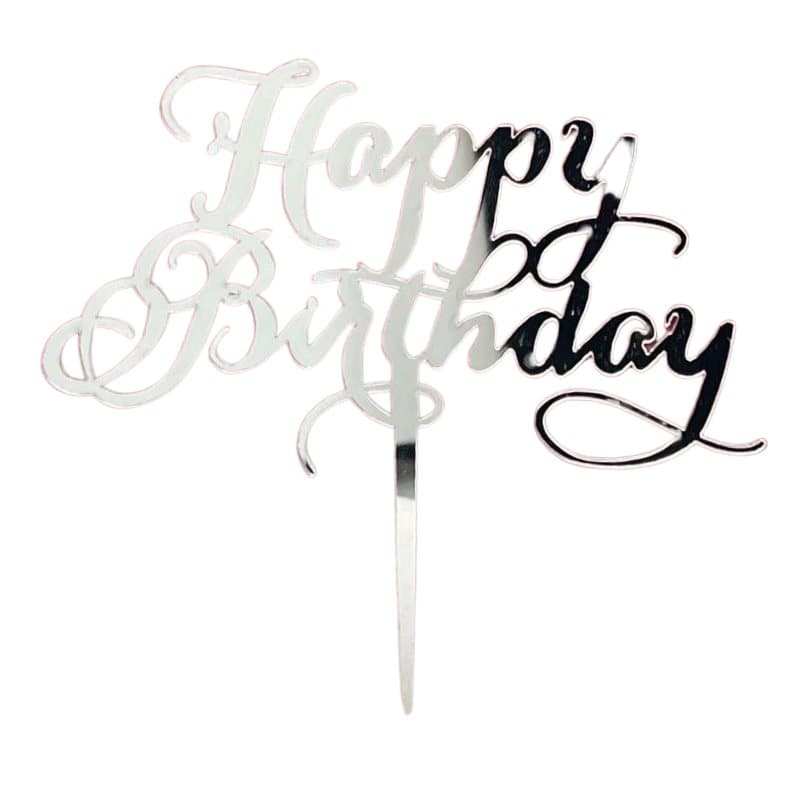 Happy-B Cake Topper Silver - 1st