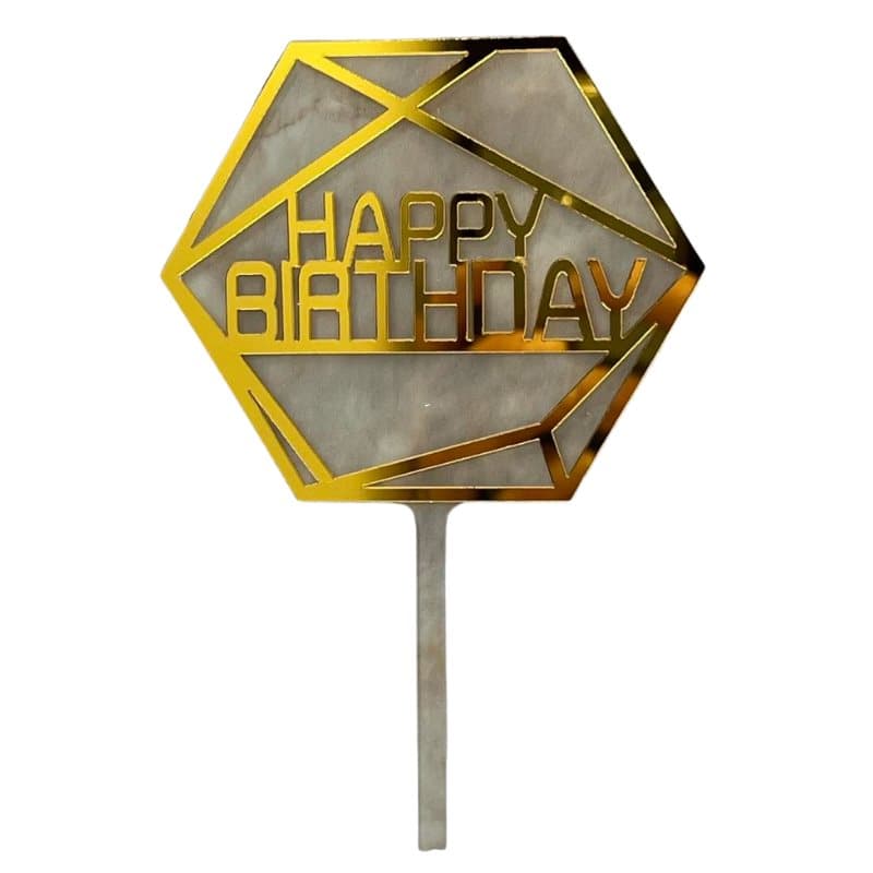 Happy Birthday Marble Topper - 1st