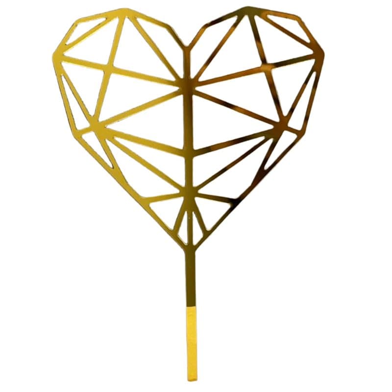 Geo Hjärta Cake Topper - 1st