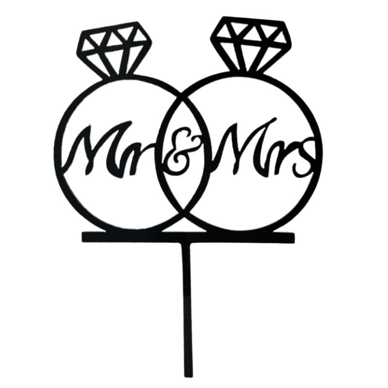 Mr&Mrs Topper Ringar Svart - 1st