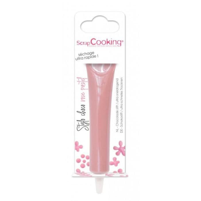 Pastellrosa chokladpenna 25g - Scrapcooking Rose