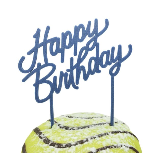 Gratulerer med dagen kake dekorasjon skilt Blå One-size