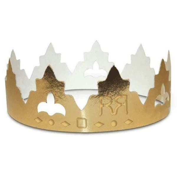 Kartongkronor - Klassisk - 4 stycken - Guld - För galette des rois - Både för damer och herrar
