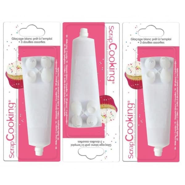 Vit glasyr - SCRAPCOOKING - 300 g - Huvudfärg: Vit - Produkttyp: Glasyr