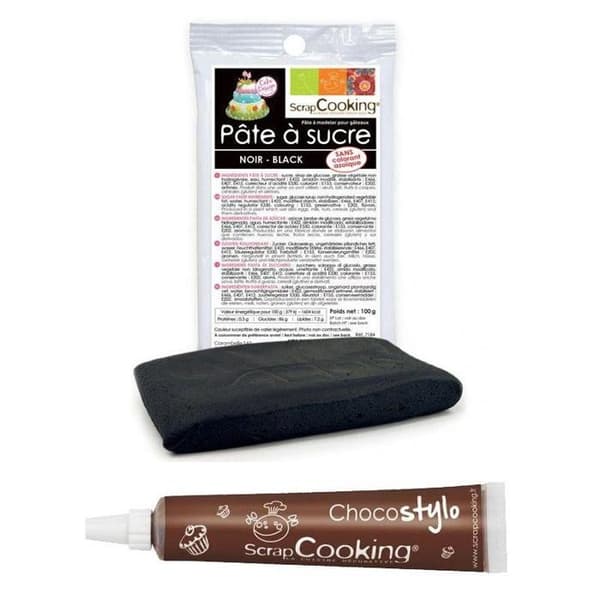 Chokladpenna + svart sockerpasta 100 g