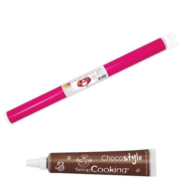 Rull för utjämning av sockerpasta 38 cm + 1 chokladpenna