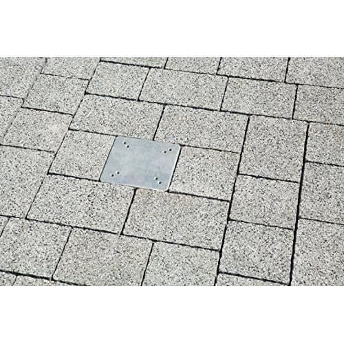 Schneider universell parasollfot med jordförankring, grå silver, 28x 28x 45cm, - 897-50