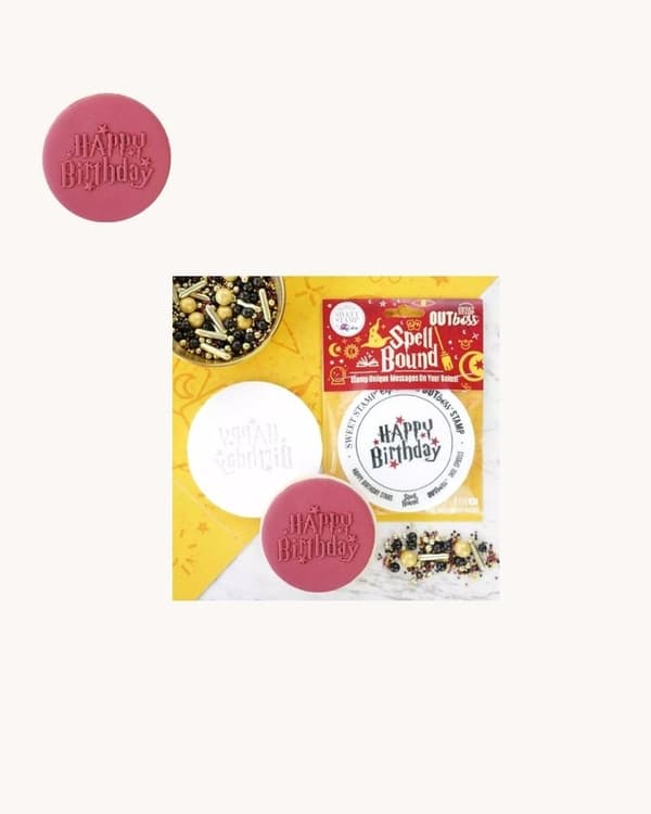 OUTboss Expressions Utstickare, Modern Happy Birthday- Sweet-Stamp