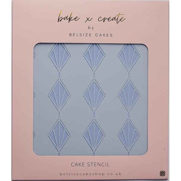 Diamante Stencil Schablon - The Belsize Cakes