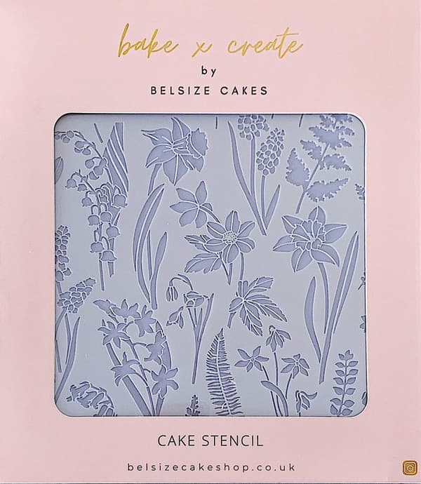 Floral Medley Stencil - The Belsize Cakes