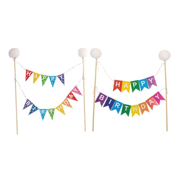 Tårtdekoration Happy Birthday - Caketopper