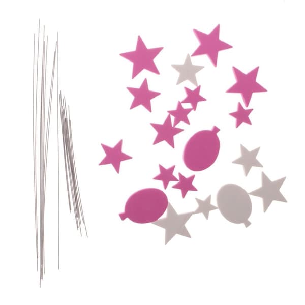 Cake Topper Stjärnor Ballonger