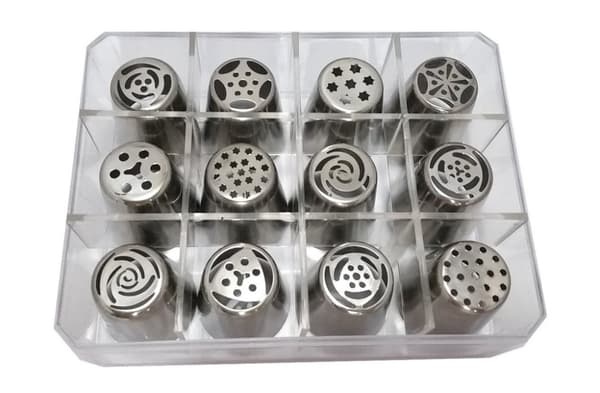 Russian Piping Tips 12 st Set Ryska tyllar Nozzles XXL Tyll