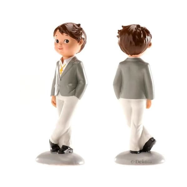 FIGURIN RESIN KOMMUNION KILLE NICO 15CM Grå, Silver