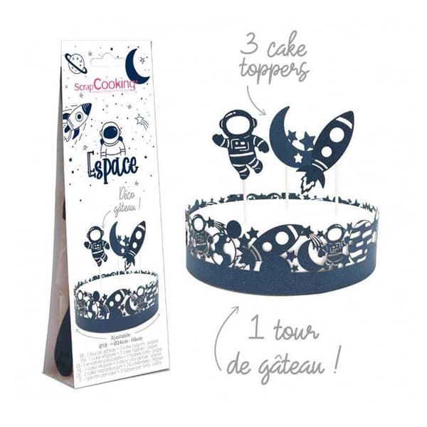 Space och Galaxy Paper Cake Topper
