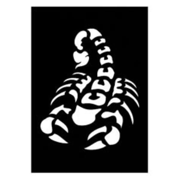 Schabloner 7x10 cm (Scorpion)