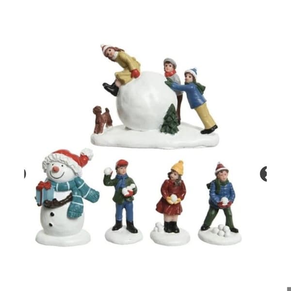 Dekorativ statyett - BigBuy Home - Polyresin - Vit/Blå - Blandat - Vuxen