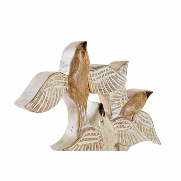 Dekorativ figur i järn - DKD Home Decor - Fåglar - Beige - Vuxen - Blandat