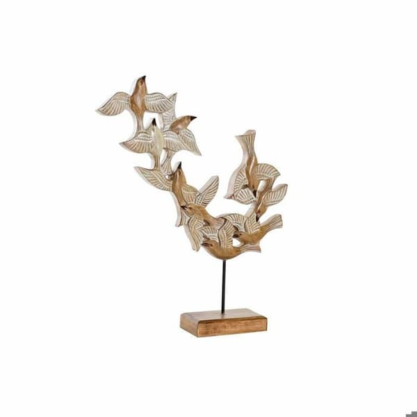 Dekorativ figur i järn - DKD Home Decor - Fåglar - Beige - Vuxen - Blandat