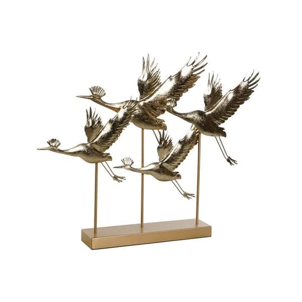 Dekorativ figur - DKD Home Decor - Fågel - Guldmetall - 64x9x51 cm - Elegant design
