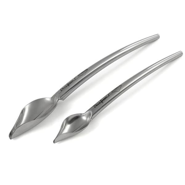 Decospoon - Rostfria fjäderskedar för att dekorera x 2- USED